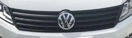Для Volkswagen Passat CC глянцевый черный ABS передний бампер сетка решетка гриль 2013 - Цвет: Chrome Emblem