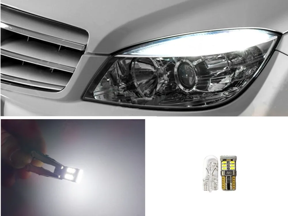 

4x 6000K Xenon White LED Lights CANbus Error Free W204 City Eyebrow Eyelid #4xX7
