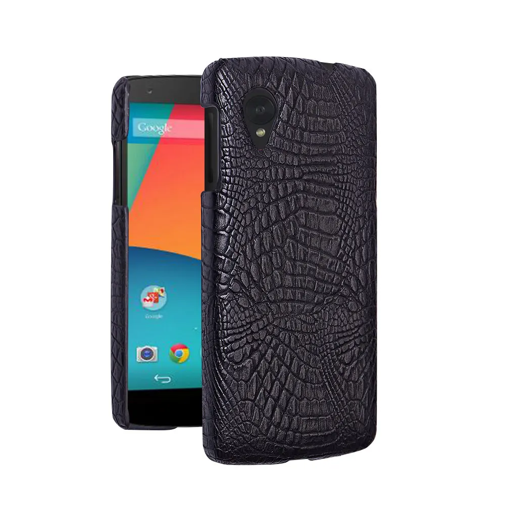 

Case For LG Nexus 5 E980 D820 D821 Google Nexus5 Luxury PU leather Crocodile Skin Hard Back Cover Phone Case Accessories