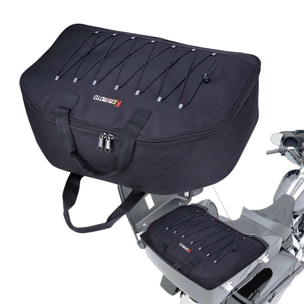 

KEMiMOTO Tour Pack Organizer Travel Packs Luggage Bags Soft Liner Bag For Touring For Sportster Dyna For Road Kings 1996-2013