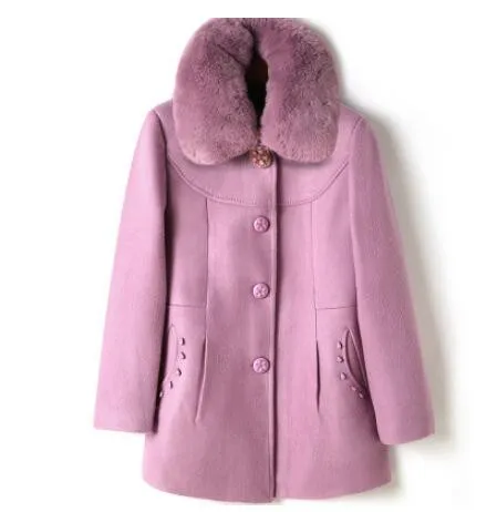 plus size 5XL fashion woolen Fur collar Winter jacket middle-aged women coats long-sleeved long wool coat women plus size 5XL fashion woolen Fur collar Winter jacket middle-aged women coats long-sleeved long wool coat women