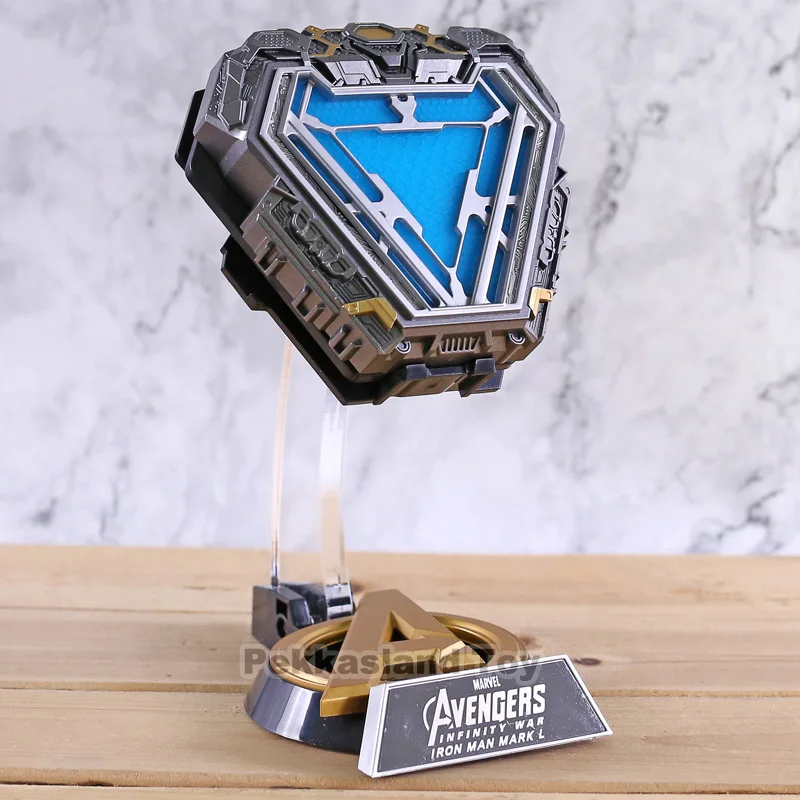 

1:1 scale Iron Man Arc Reactor Mark 50 MK50 Nano Suit Armor LED Light Figure Model Toys Wearable light on the body