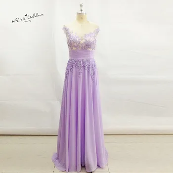 

Robe de Soiree 2017 Lavender Vintage Formal Long Evening Gowns Lace Women Pageant Cheap Prom Dress for Graduation Party Gowns