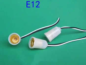 

5pcs/lot E12 lampholder base With wires E12 lamp base e12