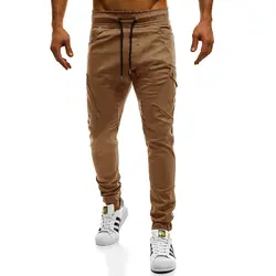 2018 Горячее предложение Для мужчин брюки мода Марка Тонкий Твердые Цвет эластичность Для мужчин Повседневное штаны мужские брюки дизайнер