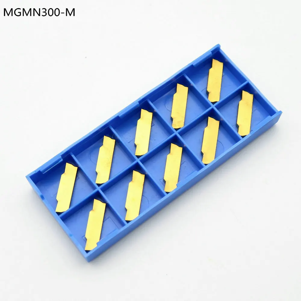 

10Pcs MGMN300-M CNC Blade Groove Carbide Insert Grooving Cut-Off Tool 3mm Width
