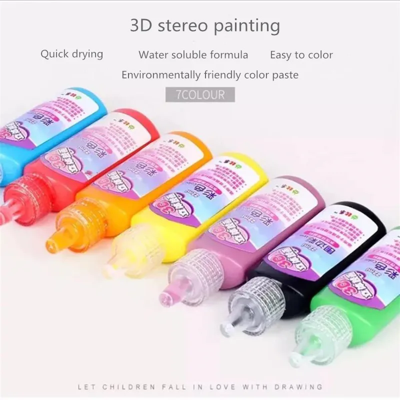 3D стерео- выпечка клей живопись креативная окраска живопись детская ручная работа DIY окрашенный клей для страз развивающие игрушки