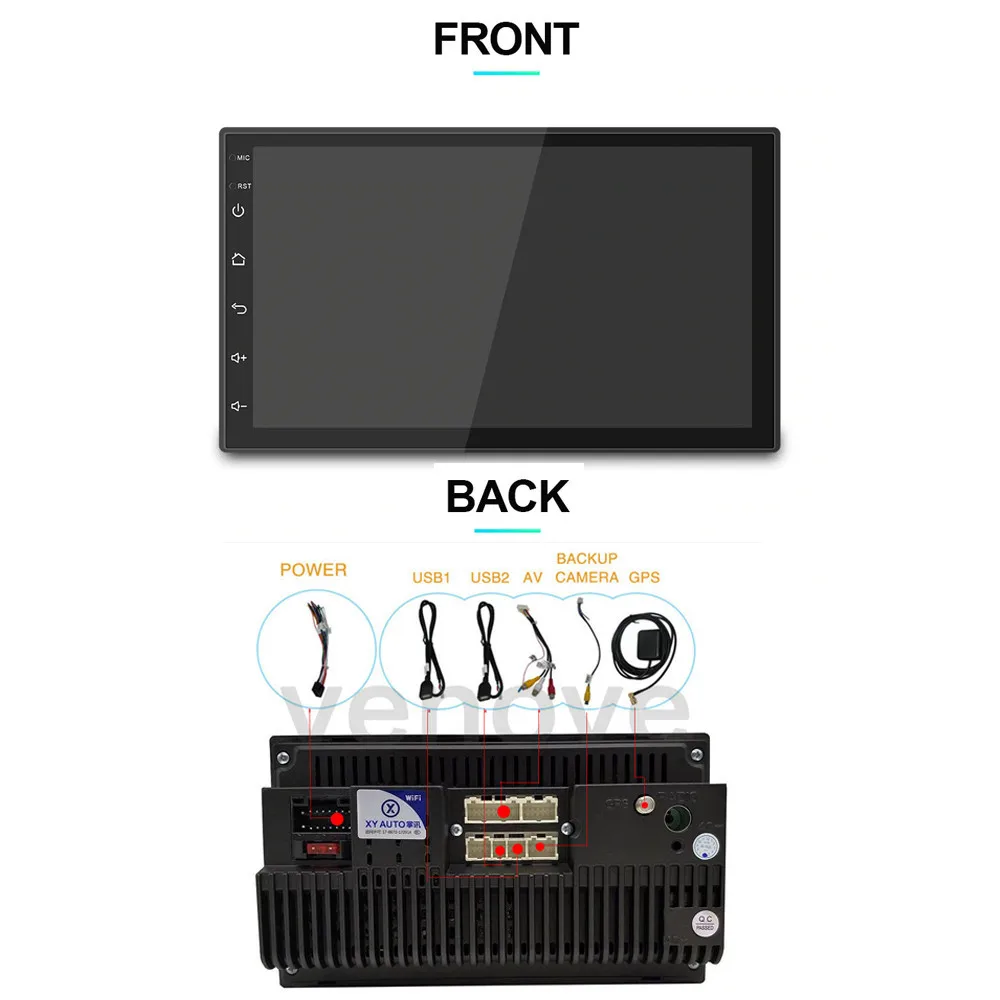 Android 9,1 2Din 2+ 32G автомобильный Радио мультимедийный плеер Bluetooth WiFi gps NaviAutoradio 7 ''сенсорный fm-радио плеер SWC DAB TPMS