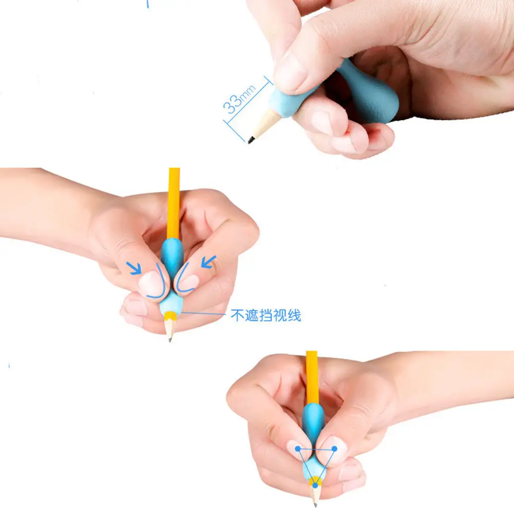 8 шт. мягкие детские карандашница перо сцепление помощь коррекции осанки инструмент