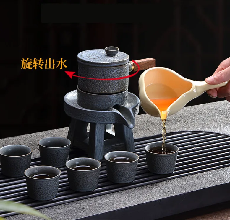 

rotate Purple sand tea set Ceramic kung fu Teapot handmade Purple sand teapot teacup gaiwan Tureen tea ceremony kettle drinkware