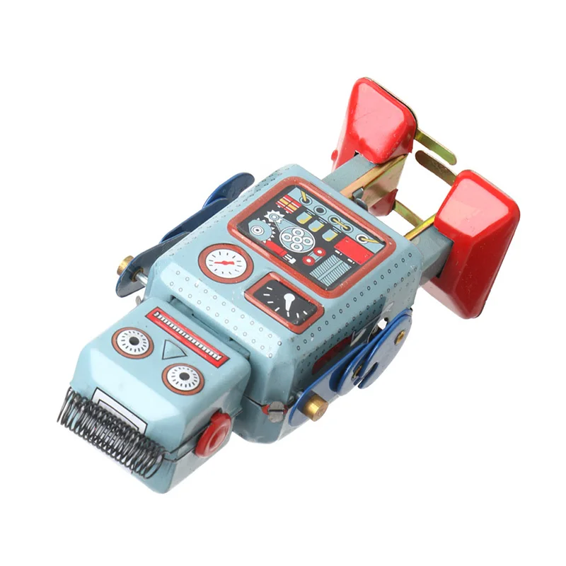 2018 Новый 1 комплект Винтаж механический часовой механизм ветер ходить оловянный робот игрушка с ключом коллекция для малышей и детей