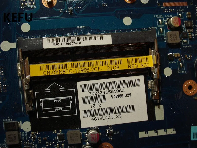 KEFU LA 9104P материнская плата с процессором SR0V5 для DELL INSPIRON 3521 5521 ноутбука CN 0YN8TC YN8TC