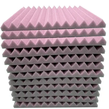 

2019 New 12Pcs Acoustic Foam Panel Sound Stop Absorption Sponge Studio KTV Soundproof Soundproof sponge wall sticker hot sale