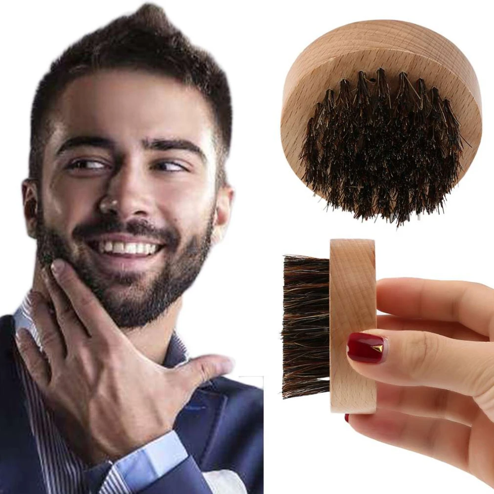 Men Wood+Boar Hair Round Beard Brush Facial Hair Comb for Mustache  Conditioning Styling And Maintenance|hair comb hairstyles|hair brush  combcomb set - AliExpress