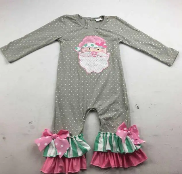 

Hot sale long sleeve newborn baby girls clothes christmas baby romper clothing