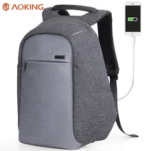 Aoking 2017 Fashion Functional Backpack USB Charge Business Backpack Mochila Travel Backpack Anti-theft College Luggage Backpack