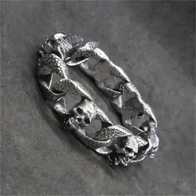 Новые Призрак Череп Браслет 316L Нержавеющая сталь Модные украшения Hiphot Стиль вечерние череп браслет