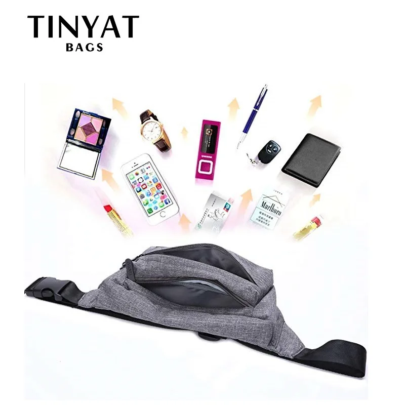 Поясная Сумка TINYAT Мужская нейлоновая сумка банан на ремне|Поясные сумки| |