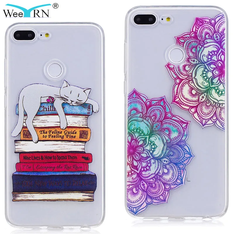 Lovely cute Unicorn Cat Flowers TPU Case Huawei Honor 9 lite Phone Silicone Soft Cover for