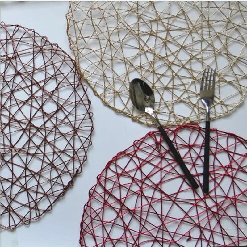 

1pc1pcs Round Hollow Table Placemat Resistant Kitchen Dinner Tablemat Table Mats Table Decoration Pads BBB0800