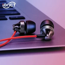 IONCT Проводные спортивные наушники с 3,5 мм в ухо стерео наушники гарнитура для компьютера сотовый телефон MP3 музыка металлические наушники