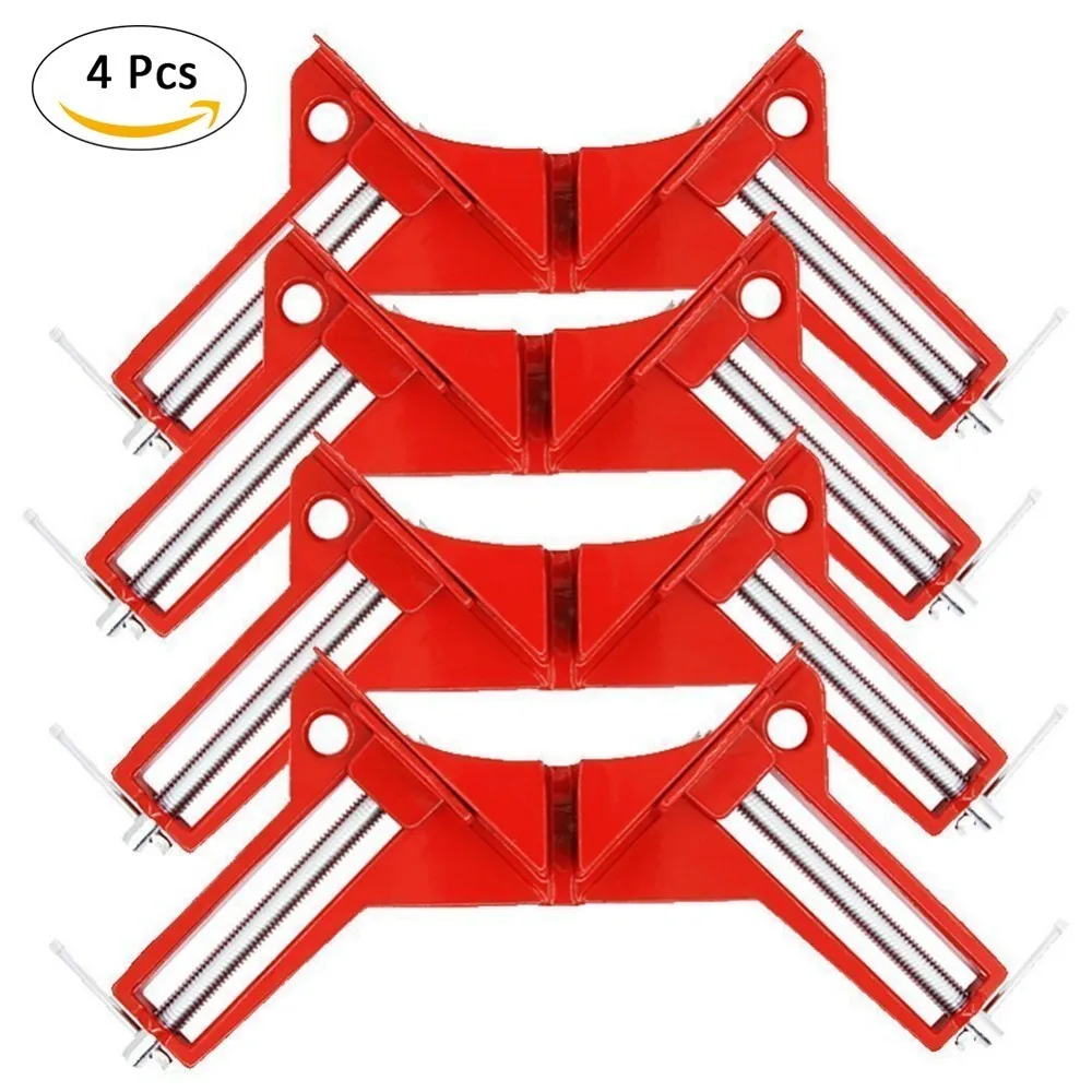 En Ligne 4 PCS Angle Droit Coin Degré Capacité Pince DIY Aquarium En Verre Fixation Rapide Cadre Photo Bois Photo Cadre Clip