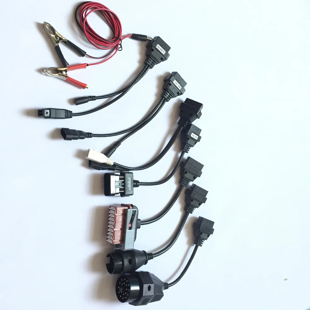 

2019 new arrival 8 car cables full set for Benz for BMW for OPEL for Audi for ds150e TCS CDP auto Diagnostic Interface tool