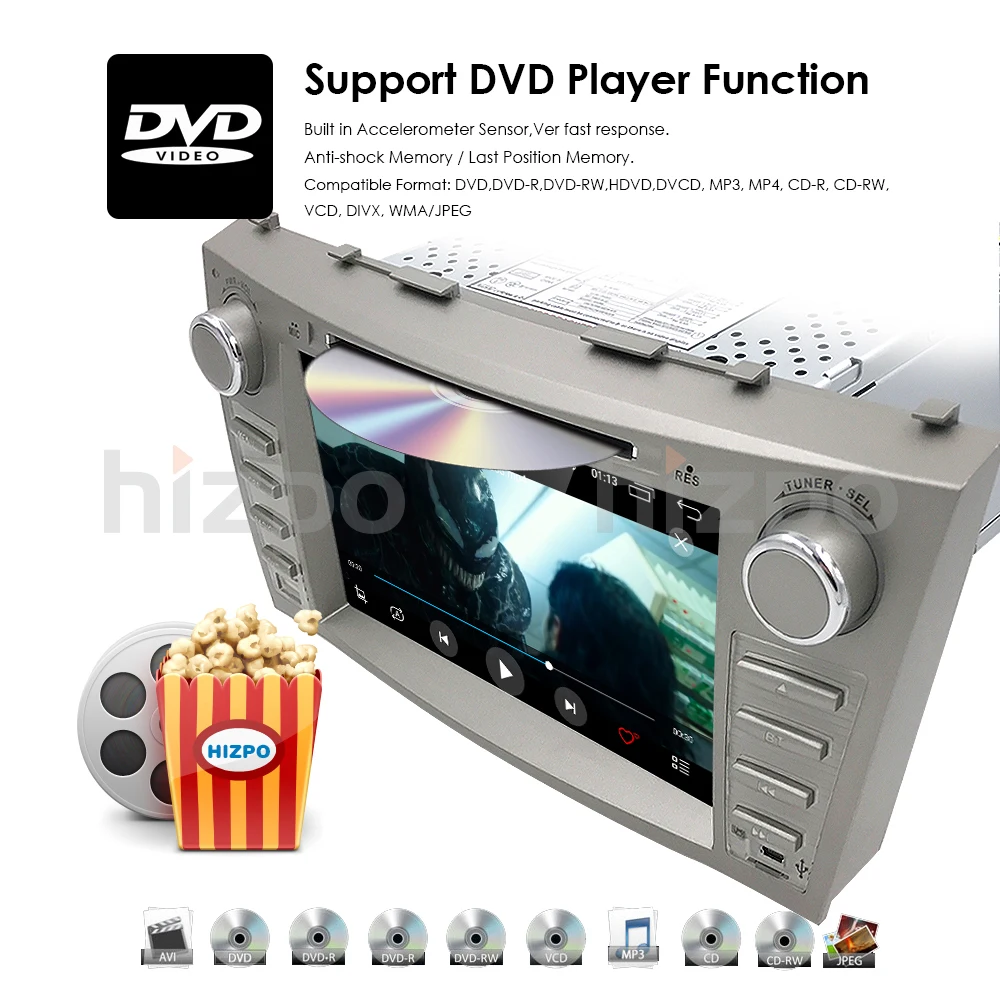 Discount 2 Din AutoRadio Car DVD Multimedia For Toyota Camry 2007 2008 2009 2010 2011 Aurion 2006 Head Unit GPS Navigation RDS USB SWC BT 14