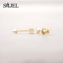 Smjel простая стрелка Серьги-гвоздики для Для женщин панк уникальный One Direction серьги Для мужчин pendients подросток подарки 10pcs-s001
