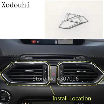

Car ABS Matte Switch Vent Outlet Middle Air Condition Panel Control Trim Frame 2pcs For Mazda CX8 CX-8 2017 2018 2019 2020