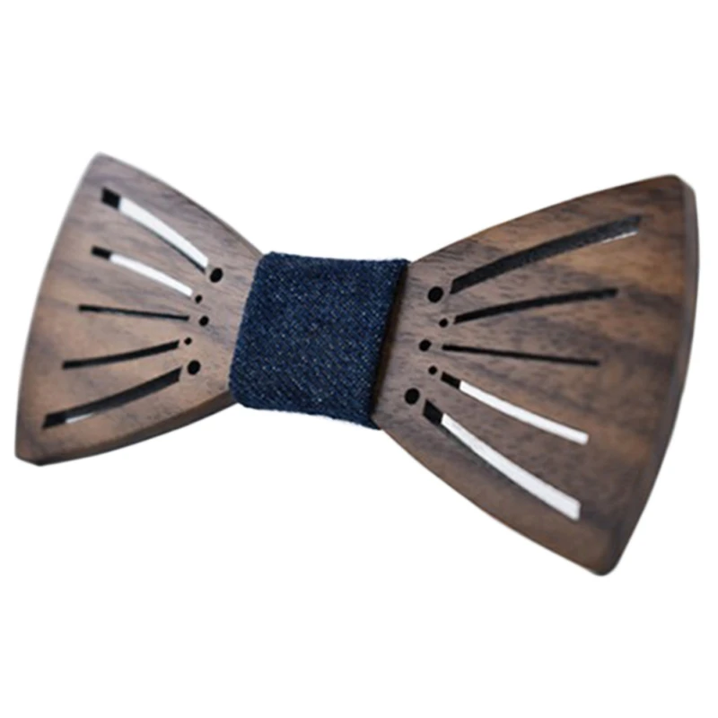 Вырезанные из дерева аксессуары галстук-бабочка творческий дерева бабочка Мужская и женский галстук 3 стиль галстук для Adlut D1 - Цвет: 3