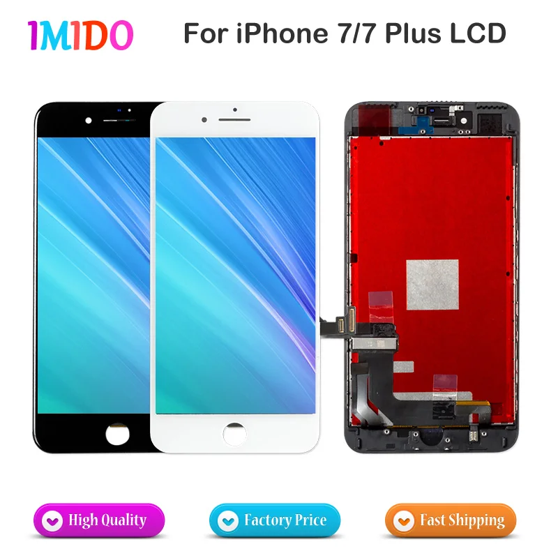 

10PCS LCD For Apple iPhone 7 7 Plus Display Touch Screen Digitizer Assembly No Dead Pixel Complete Replacement With Free Gifts