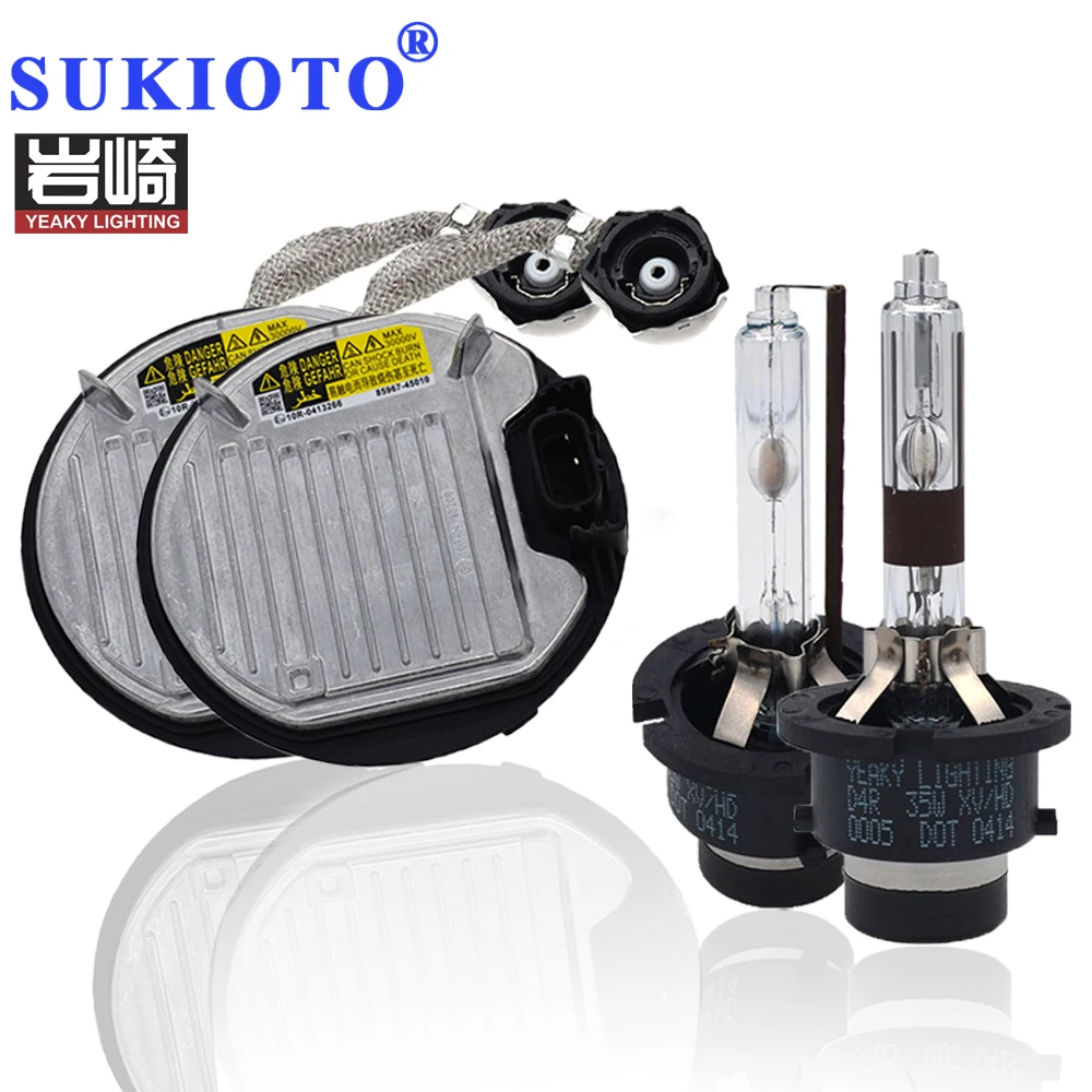 SUKIOTO Original Xenon D4S HID Xenon Headlight Kit 35W D2S Yeaky 4500K 5500K 6500K xenon hid bulbs D4R D2R D4S hid ballast kit (6)