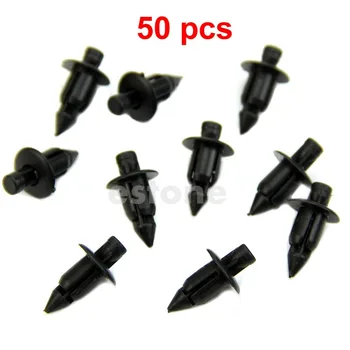 

2019 New 10 Pcs Car Bumper Fender 6mm Hole Black Plastic Rivets Fasteners for Toyota