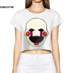SAMCUSTOM 2017 Weird маска Новинки для женщин 3D принт летние модные топы Street футболка Голый живот сексуальные футболка