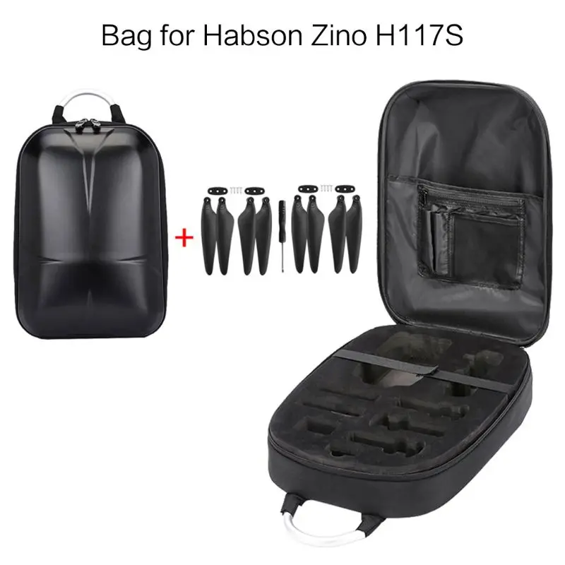 43x30x9 см водонепроницаемый жесткий рюкзак для квадрокоптера Коробка Чехол, сумка для переноски и 2 пары пропеллеров для Hubsan Zino H117S RC Квадрокоптер Дрон - Цвет: B