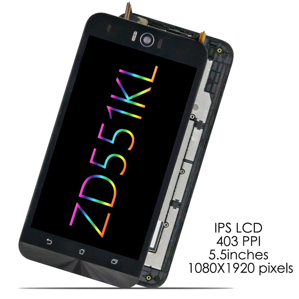 Оригинальный ЖК дисплей 5 дюйма для ASUS Zenfone Selfie ZD551KL сенсорный экран с рамкой