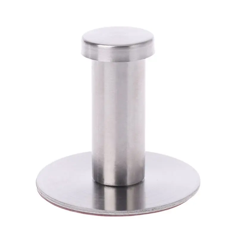 Stainless Steel Round without Drilling Self Adhesive Wall Mounted Towel Clothes Hook Sticker Robe Coat Hanger Bathroom