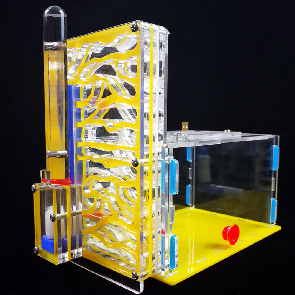 T дизайн Diy с областью кормления Муравьиное гнездо акриловая ферма насекомое вилла домашнее животное мания дом для домашние муравьи насекомое вилла дом - Цвет: Цвет: желтый