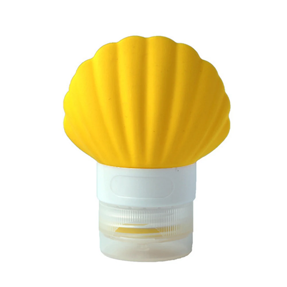 

40ml Cosmetic Portable Silicone Container Bottle Tube Shell Shape Lotion Shampoo Empty Anti Pollution Cute Travel