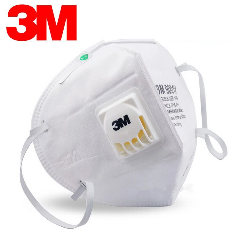 3M 9001V KN90 Folding Dust Mask Ear Wear/With Valve(Industrial Pollution/Cycling Protection /PM2.5