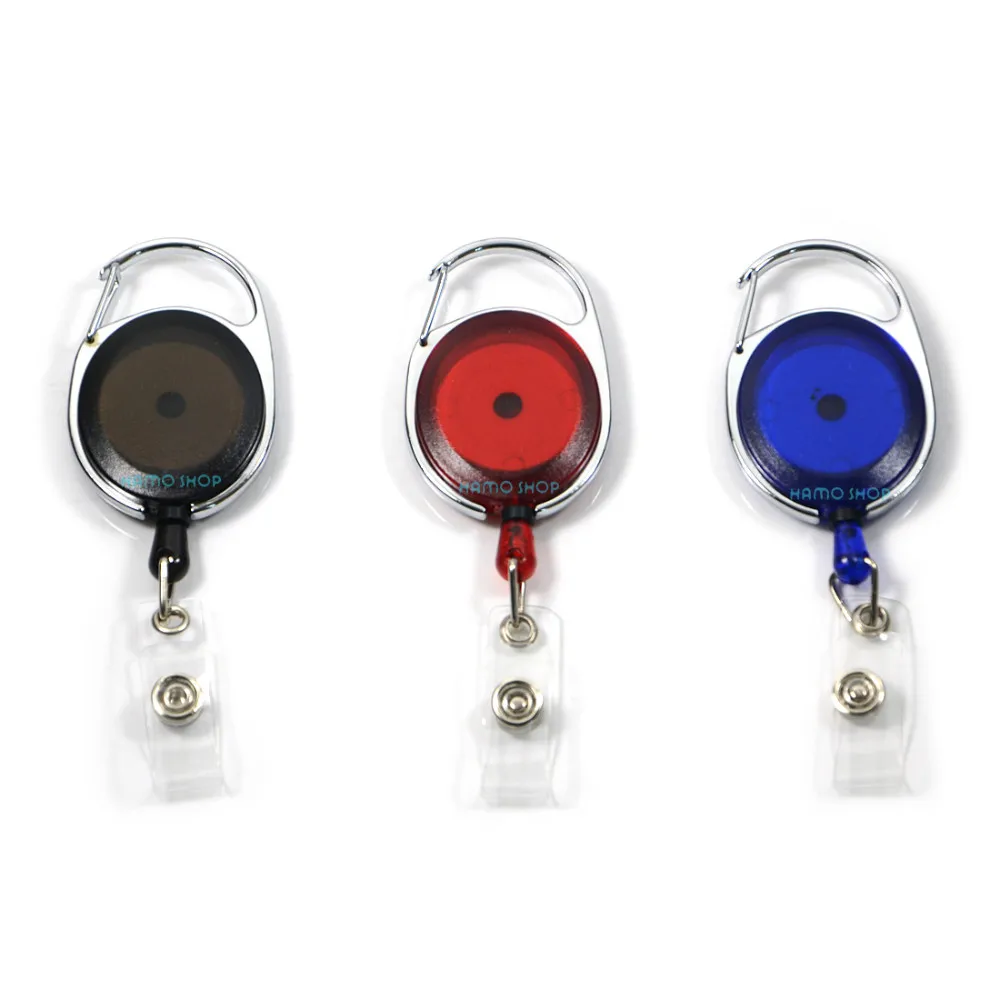 

3pcs Mix 3 Colors Yo Yo Retractable Pull Chain Reel ID Card Badge Holder Reel Recoil Key Ring Clip