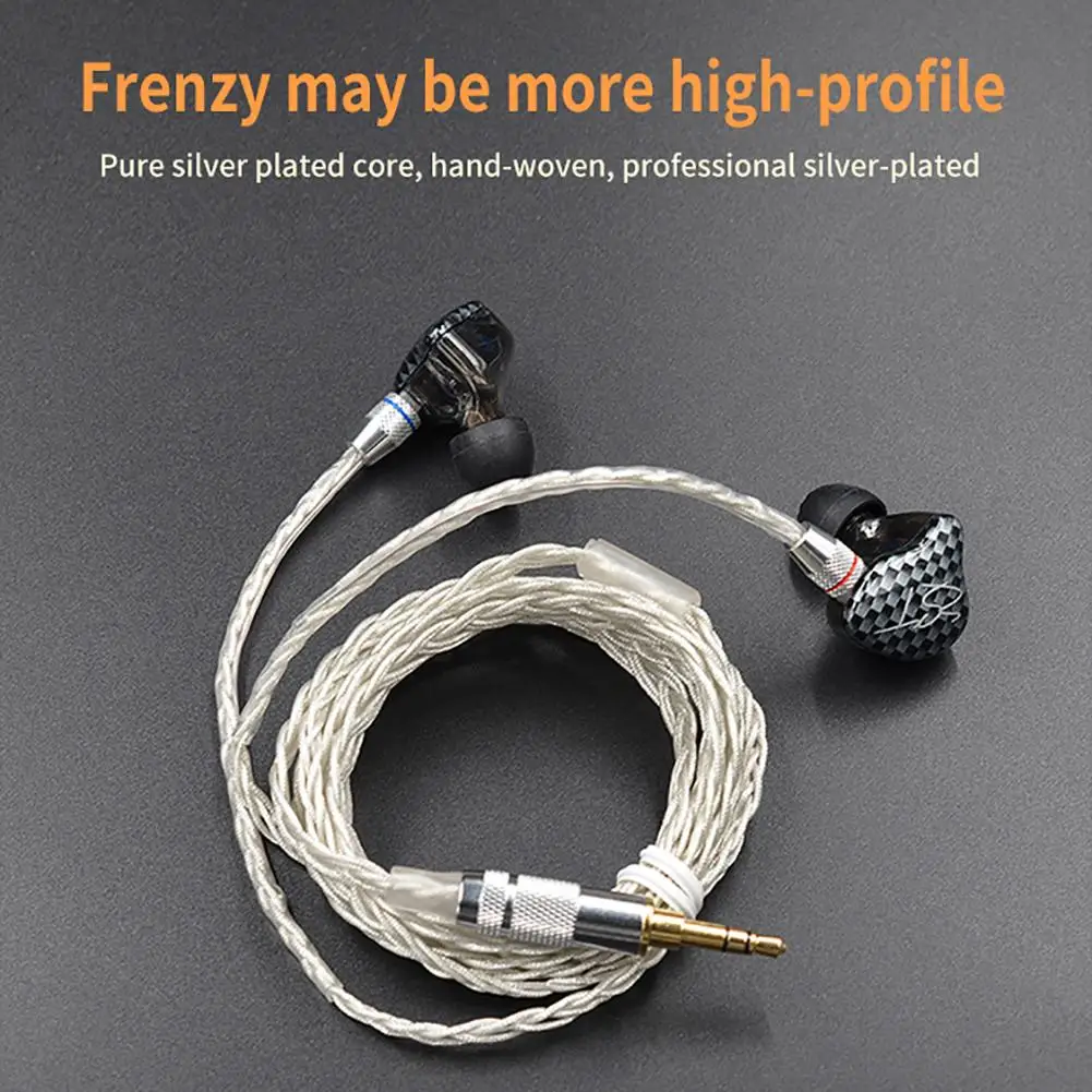 2 контактный Плетеный Сменный кабель для наушников KZ ZS3/ZS4/ZS5/ZS6 ZST/ZSR/ES3/ED12