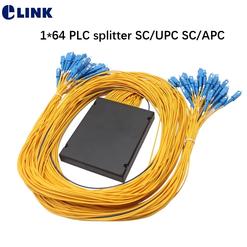 1*64 PLC splitter ABS box SC UPC APC 1M 1.5M 2.0mm