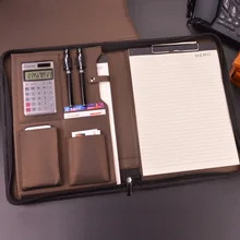 А4 молния старшая искусственная кожа бизнес работа сумка менеджера конференции органайзер для файлов, папок для продажи портфели для недвижимости 641A