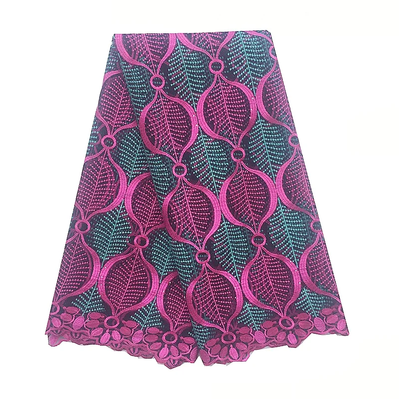 Fushia Pink African Lace Fabric