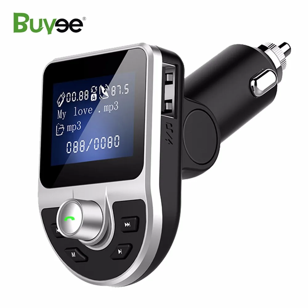 

Buyee BT39 Handsfree Bluetooth Car Kit FM Transmitter USB Charger Radio MP3 Player aux adapter 90 degree rotation Voltage detect