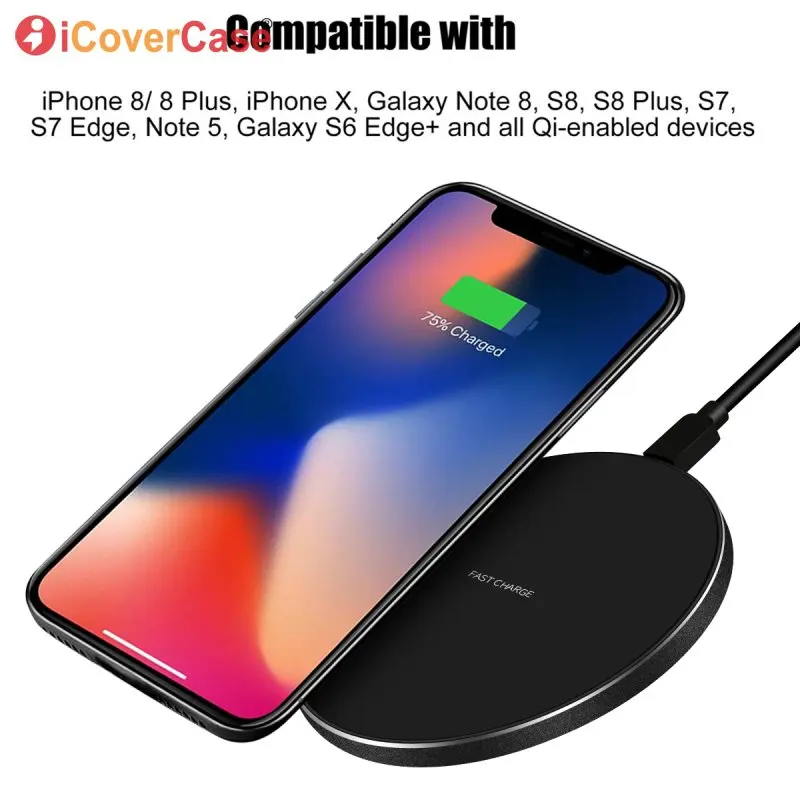 

For iPhone 8 Wireless Charger Fast Phone Accessory Portable Charging Pad Dock Power Case For Apple iPhone8 Plus 8Plus Charger