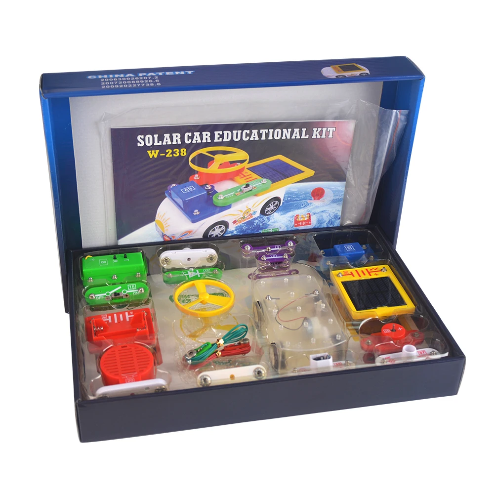 

JOY MAGS Brand KR Solar Car Electronics Discovery Educational Kit Intelligence Experiments Assembed Toys for Kids MTELE W-238