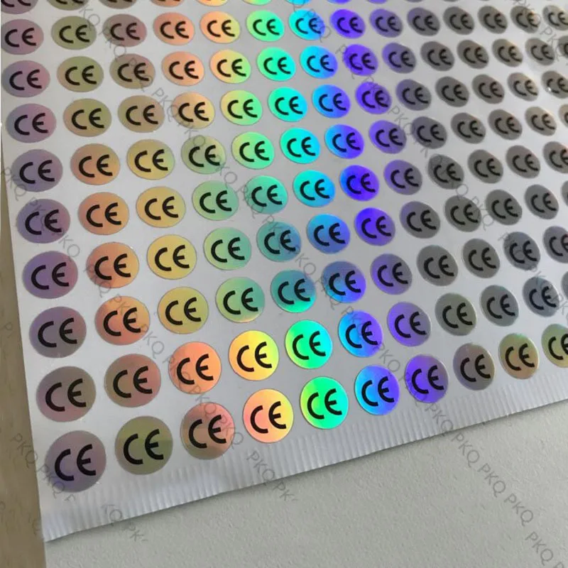 

2000Pcs/lot Hologram Sticker CE Certificated Label Sticker Diameter 1cm Waterproof Laser For Electronic & Home Appliance Sticker